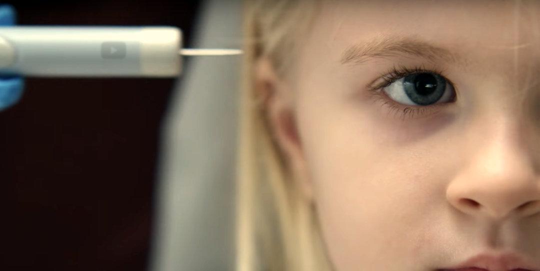 Girl from Black Mirror 'Archangel' Episode, receiving visual safety implant